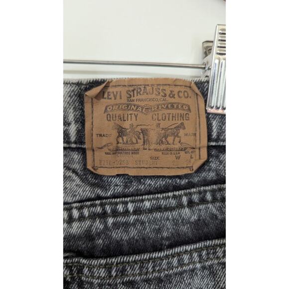 1980’s Vtg Levi’s 718 Black Tab Student Fit Straight Leg Jeans 28x28 Acid Wash W - Picture 5 of 11